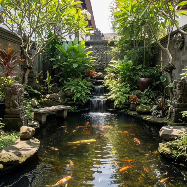 9 Ide Taman Rumah dengan Kolam Ikan untuk Healing, Ciptakan Oasis Relaksasi