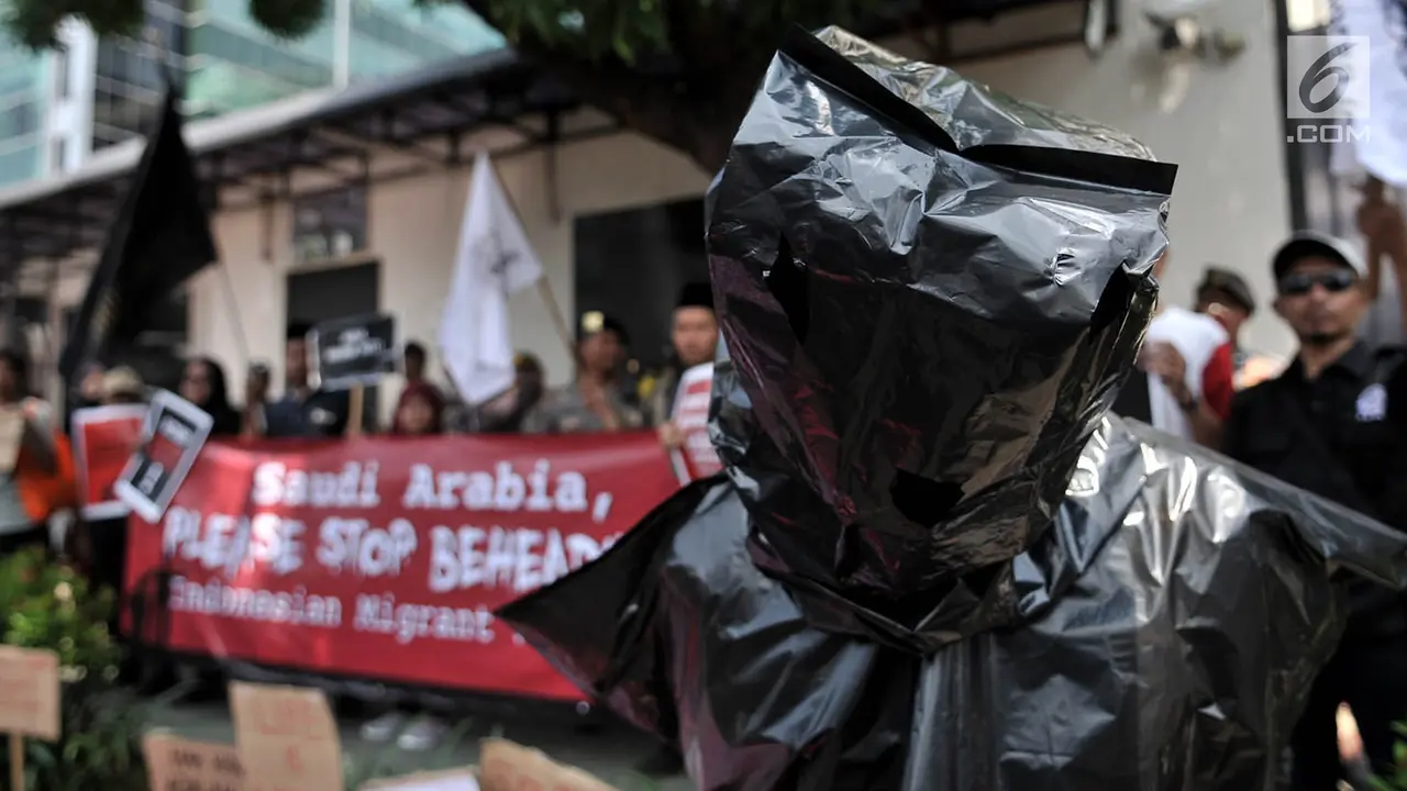 Aksi di Kedubes Arab Saudi Protes Eksekusi Mati Misrin