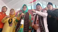 Airin Rachmi Diany dan Ade Sumardi Resmi Mendaftar ke KPU Banten. (Rabu, 28/08/2024). (Yandhi Deslatama/Liputan6.com).