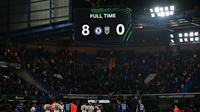 Momen Chelsea menghancurkan FC Noah dengan skor 8-0 pada ajang Conference League. (Glyn KIRK / AFP)