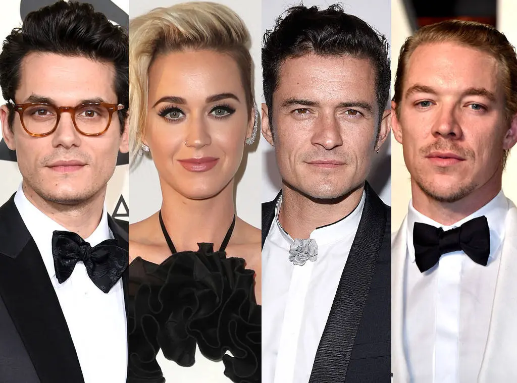 John Mayer, Katy Perry, Orlando Bloom, dan Diplo. [foto: eonline.com/Getty Images]