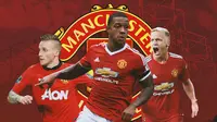 Manchester United - Alexander Buttner, Memphis Depay, Donny van de Beek (Bola.com/Adreanus Titus)