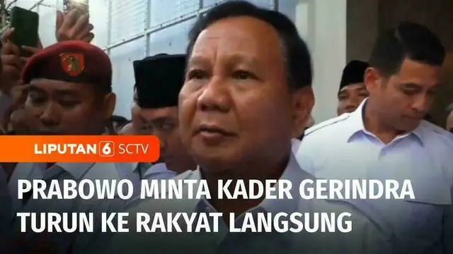 Calon Presiden nomor urut 2, Prabowo Subianto meminta kader Partai Gerindra fokus turun ke rakyat, diminta sosialisasikan program-program yang diusung Prabowo-Gibran dalam Pemilu 2024.