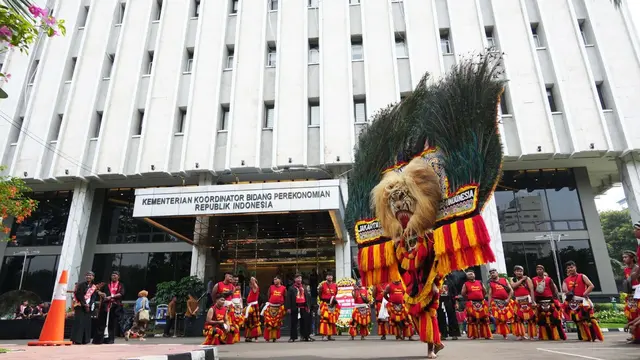 Syukuran Penetapan Warisan Budaya Takbenda, 40 Grup Reog Geruduk Kantor Kemenko Perekonomian