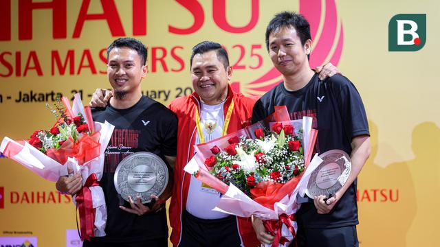 Foto: Momen Haru hingga Lucu Tersaji dalam Acara Pensiun Mohammad Ahsan/Hendra Setiawan, Terima Kasih The Daddies!
