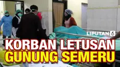 Belasan warga meninggal dunia dan lainnya terluka akibat letusan Gunung Semeru hari Sabtu (4/12). Korban dievakuasi ke sejumlah tempat.