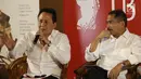 Kepala Bekraf, Triawan Munaf dalam jumpa pers terkait pameran lukisan koleksi Istana Kepresidenan di Galeri Nasional Indonesia, Senin (31/7). Istana Negara memamerkan 48 koleksi lukisannya dalam rangka menyambut HUT RI ke-72. (Liputan6.com/Angga Yuniar)