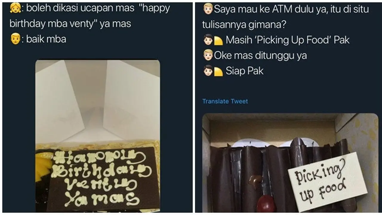 Pesanan Kue Ultah ke Driver Ojek Online Ini Hasilnya Bikin Ketawa