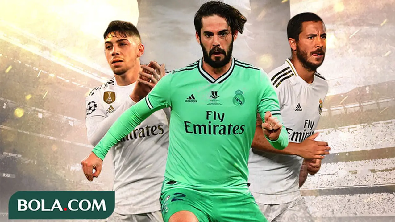 Real Madrid - Federico Valverde, Isco, Eden Hazard, Zinedine Zidane