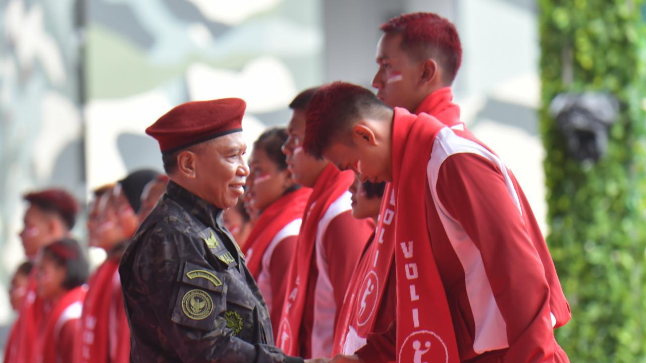 Menteri Pemuda dan Olahraga Republik Indonesia (Menpora RI) Zainudin Amali menghadiri acara Sidang Senat Sekolah Tinggi Intelijen Negara (STIN)