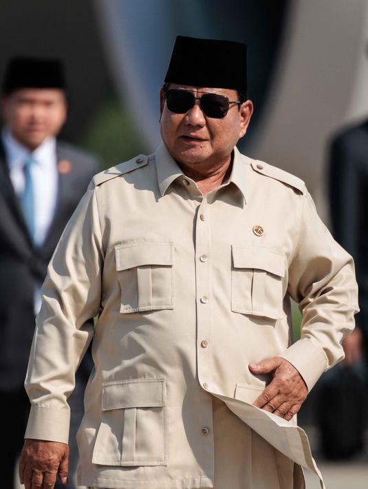 Sebelumnya, Presiden Prabowo menghadiri dan menyaksikan penandatanganan dokumen kesepakatan perdamaian Gaza di Sharm El-Sheikh, Mesir. (YASUYOSHI CHIBA/AFP)