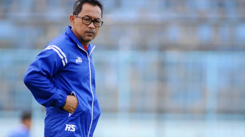 Pelatih Arema FC Aji Santoso (Liputan6.com / Rana Adwa)