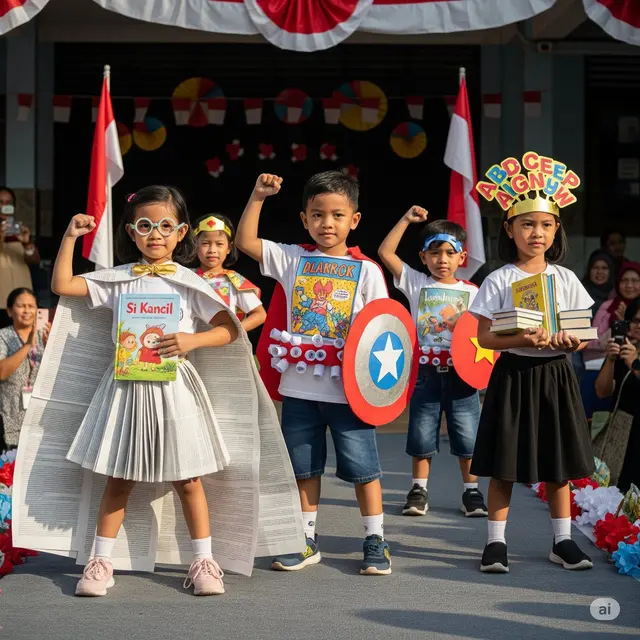 Lomba Fashion Show 17 Agustus Anak. Foto: Gemini