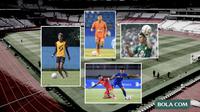 Kolase - Ahmad Maulana (Arema FC), Arkhan Firki (Arema FC), Mikael Tata (Persebata Surabaya), Rivaldo Pakpahan (Borneo FC) (Bola.com/Adreanus Titus)