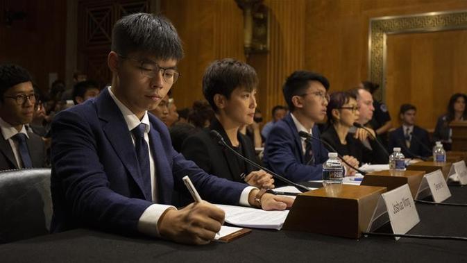 Aktivis Hong Kong Joshua Wong di Kongres AS (Alastair Pike / AP PHOTO)