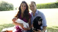 Dirilis Foto Resmi Pangeran George Bareng Ayah, Ibu, dan 2 Anjing