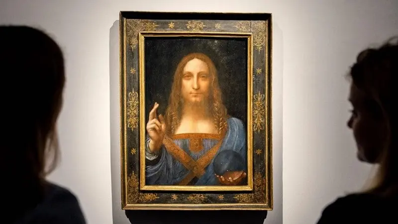 Lukisan 'Saviour of The World' karya Leonardo Da Vinci (foto: AFP)