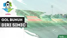 Marko Simic mencetak gol bunuh diri saat Persija Jakarta hadapi PSMS Medan.