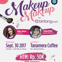 Yang weekend belum ada acara kemana-mana, mendingan dateng ke sini deh, bisa belajar makeup dengan Soraya Hylmi pula!