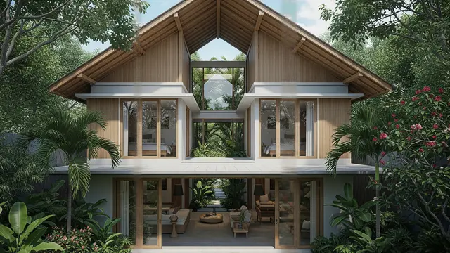 Desain Rumah Mungil Tropis yang Terasa Luas dan Sejuk