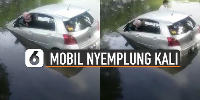 VIDEO: Viral Mobil Nyemplung Kali