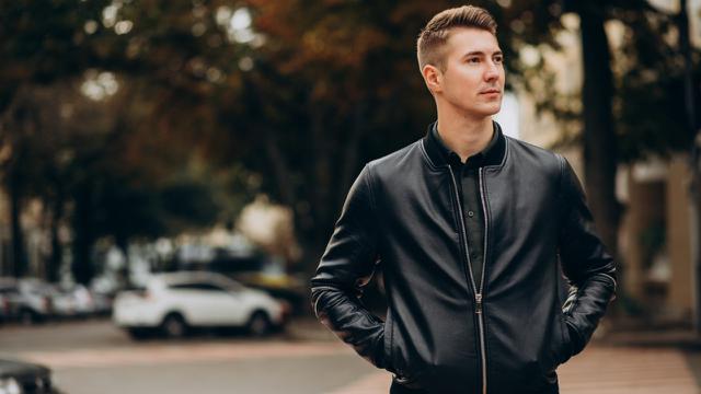 Ilustrasi jaket kulit