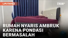 Materi Pondasi Diduga Tidak Sesuai, Rumah Dua Lantai di Banjarmasin Nyaris Ambruk