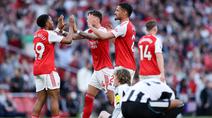 Arsenal sukses memetik kemenangan penting atas Newcastle United di lanjutan Premier League 2025/2026 di Emirates Stadium pada Sabtu (26/4/2026) . (AP Photo/Ian Walton)