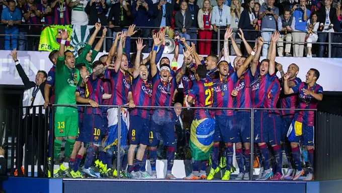 Euforia Kemenangan Barcelona Sang Juara Liga Champions 2015
