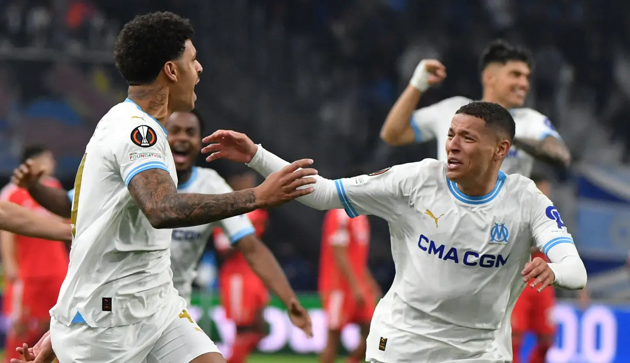 Selanjutnya di babak semifinal, Marseille akan meladeni Atalanta pada Jumat (3/5) dini hari WIB. (Sylvain THOMAS / AFP)
