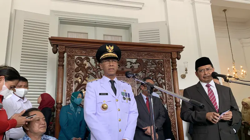 Penjabat Gubernur DKI Jakarta Heru Budi Hartono di Balai Kota DKI Jakarta, Senin (17/10/2022).