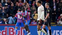 Ismaila Sarr (Crystal Palace) merayakan gol pertama timnya dalam laga Liga Primer Inggris antara Crystal Palace dan Liverpool di Selhurst Park, London, 27 September 2025. (Jonathan Brady/PA via AP)