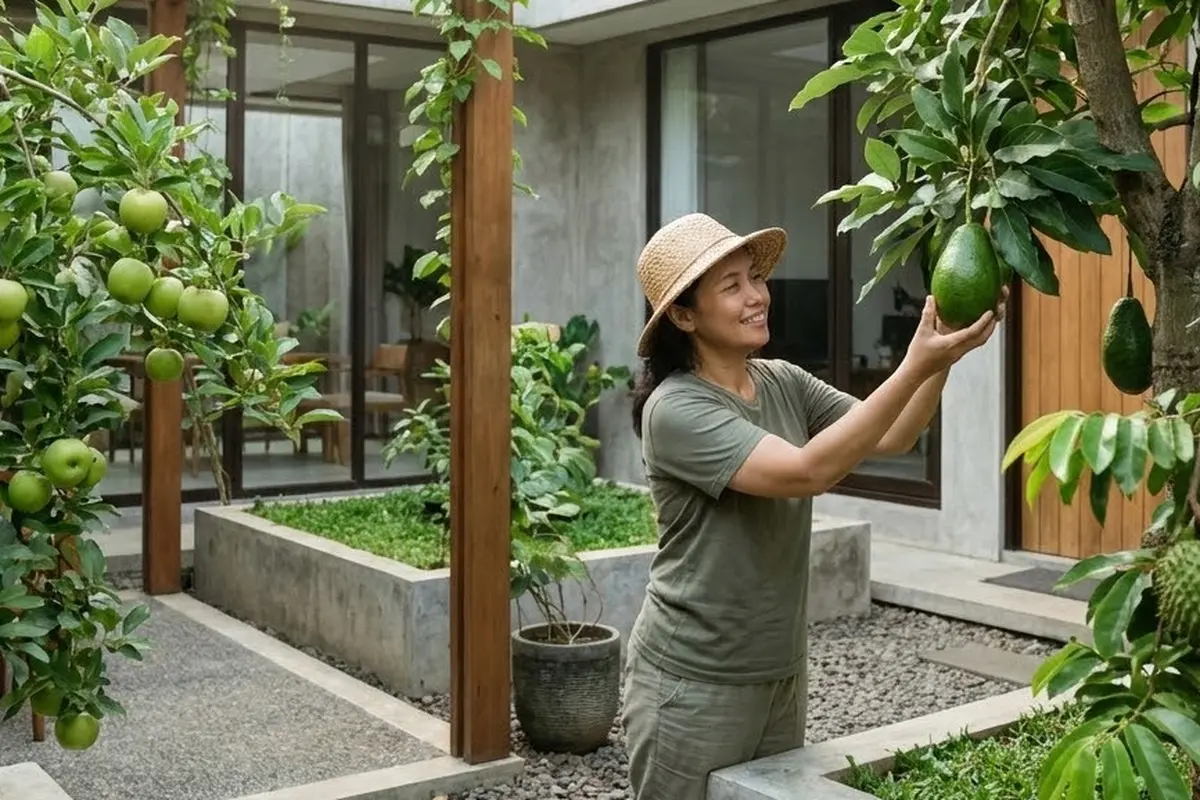 Konsep Kebun Klasik Serba Hijau (Gemini AI)