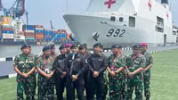 Kepala Staf Angkatan Laut (KSAL) Laksamana Muhammad Ali di Markas Komando Lintas Laut Militer, Jakarta Utara, Sabtu (28/9/2024) (Liputan6.com/Lizsa Egeham)