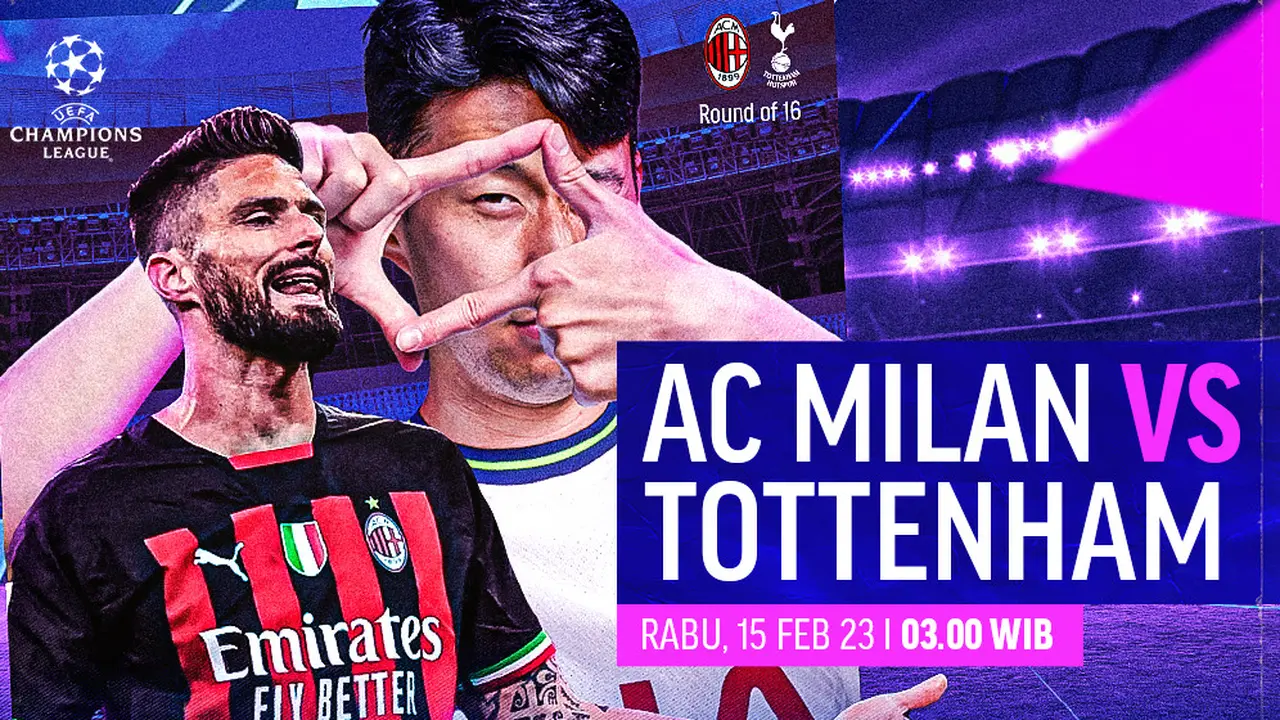 Live Streaming Liga Champions : AC Milan Vs Tottenham di Vidio