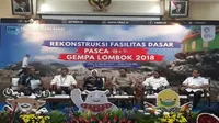 Diskusi forum merdeka barat bertema konstruksi fasilitas dasar pasca Gempa Lombok 2018 (Foto:Merdeka.com/Dwi Aditya Putra)
