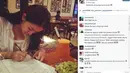 Di akun Instagramnya, Dimas Beck pernah mem-posting foto Bella yang tengah membaca naskah di sebuah restoran. (instagram.com/dimasbeck)