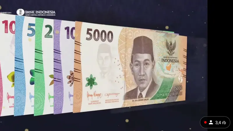 Bank Indonesia meluncurkan Uang Rupiah Kertas Tahun Emisi 2022