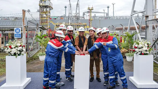 Pertamina Patra Niaga meresmikan proyek revitalisasi Terminal LPG Arun di Lhokseumawe, Aceh. Dok PPN