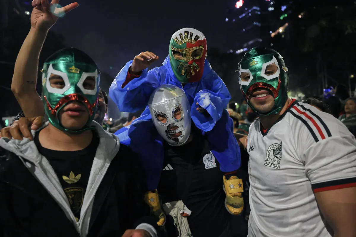 Selebrasi fans Meksiko