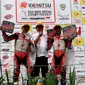 Dua pebalap AHRT meraih podium tertinggi Asia Road Racing Championship 2018 di Sirkuit Sentul, Rheza Danica Ahrens di kelas AP250 dan Andi “Gilang” Farid Izdihar di kelas 600cc.