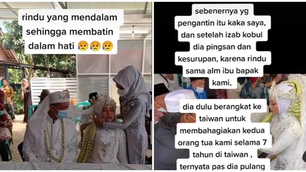Rindu Orang Tua yang Sudah Wafat, Mempelai Wanita Ini Pingsan Usai Ijab Kabul