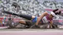 Beatriz Hatz dari Amerika Serikat bertanding dalam lompat jauh T64 putri pada Paralimpiade Tokyo 2020 di Tokyo, Jepang, 28 Agustus 2021. (Thomas Lovelock for OIS via AP)