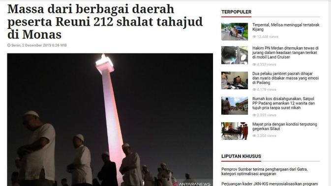 [Cek Fakta] Ustaz Yusuf Mansur Menyebut Salat di Monas Reuni 212 Itu Riya, Benarkah?