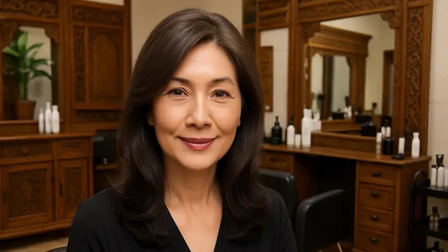 Tren Warna Rambut Ash Brown untuk Ibu-Ibu Usia 50 Tahun ke Atas