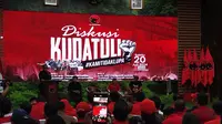 PDIP menggelar diskusi dalam rangka memperingati 28 tahun Peristiwa Kudatuli (Kerusuhan 27 Juli 1996) di Jakarta, Sabtu (20/7/2024). PDIP mendesak Presiden Jokowi menetapkan peristiwa Kudatuli sebagai pelanggaran HAM berat. (Liputan6.com/Ady Anugrahadi)