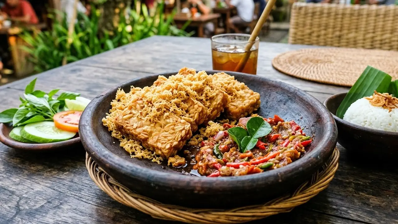 Resep tempe kremes sambal bawang (AI Generated)