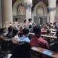 Misa Hari Raya Natal yang digelar pukul 17.00 WIB di Gereja Katedral Jakarta Pusat. (Liputan6.com/Winda Nelfira)