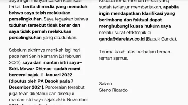 Mawar AFI - Steno Ricardo (Foto: Instagram/@stenoricardo)
