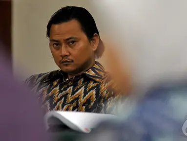 Direktur Utama PT Rifuel, Riefan Avrian saat mendengarkan keterangan saksi di Pengadilan Tipikor, Jakarta, Kamis (13/11/2014)(Liputan6.com/Miftahul Hayat)